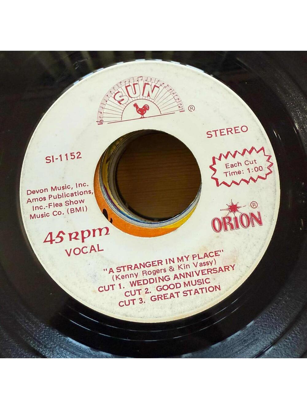 Orion – Stranger In My Place Vintage 45rpm VG+ R51